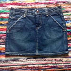 Yanuk Distressed Denim Mini Skirt- #1653